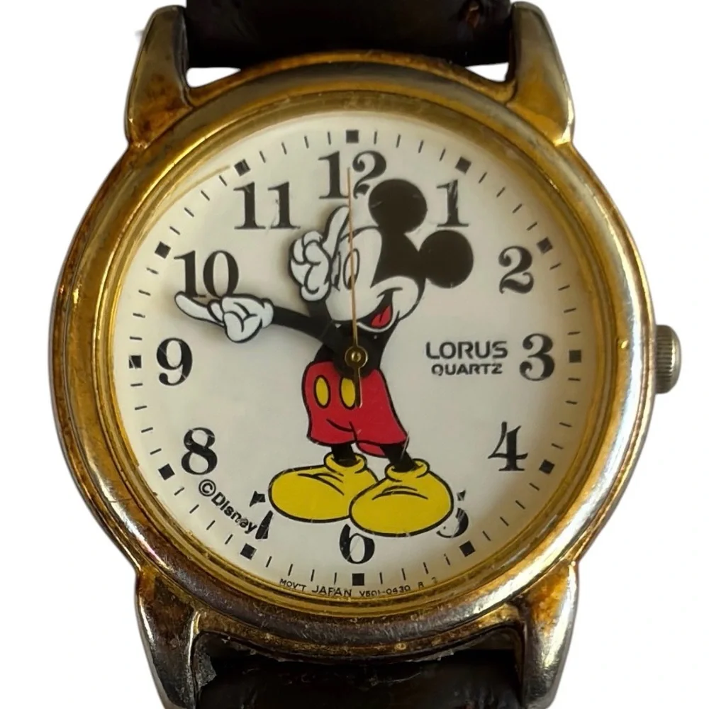 Mickey Mouse Lorus V501 0130 Vintage EUC